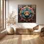 Mandala Katze in Farbenpracht
