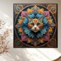 Mandala Katze in Farbenpracht