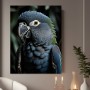 Blauer Papagei im Dschungellicht