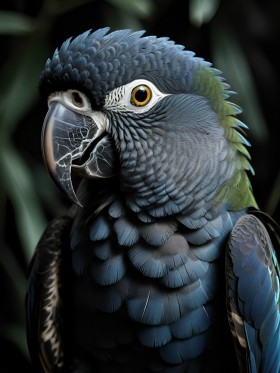 Blauer Papagei im Dschungellicht Blauer Papagei im Dschungellicht