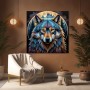 Majestätischer Wolf im Mondlicht