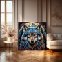 Majestätischer Wolf im Mondlicht