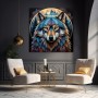Majestätischer Wolf im Mondlicht