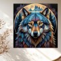 Majestätischer Wolf im Mondlicht