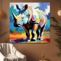 Buntes Nashorn Pop Art