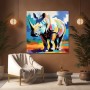Buntes Nashorn Pop Art