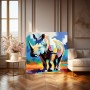 Buntes Nashorn Pop Art