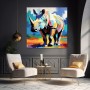 Buntes Nashorn Pop Art