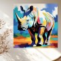Buntes Nashorn Pop Art