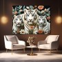 Weiße Tiger im Blütenzauber