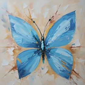 Blauer Schmetterling in Acryloptik