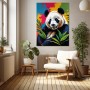 Panda in bunten Farben