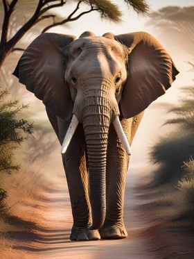 Elefant in der Savanne