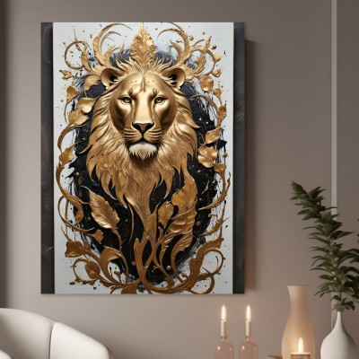 Goldener Löwe mit Ornamenten