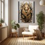 Goldener Löwe mit Ornamenten