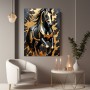 Schwarzes Pferd in Gold