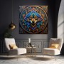 Farbenprächtiger Wolf im Mandala-Stil