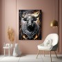Majestätischer Stier in Schwarz und Gold