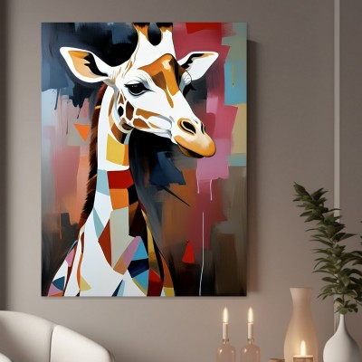 Bunte Giraffe im modernen Pop-Art-Stil