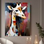 Bunte Giraffe im modernen Pop-Art-Stil