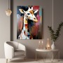 Bunte Giraffe im modernen Pop-Art-Stil