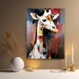 Bunte Giraffe im modernen Pop-Art-Stil