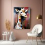 Bunte Giraffe im modernen Pop-Art-Stil