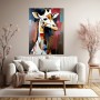 Bunte Giraffe im modernen Pop-Art-Stil