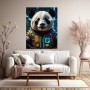 Cyber-Panda mit Neonrüstung