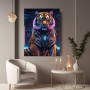 Cyber Tiger in Neonlicht