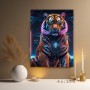 Cyber Tiger in Neonlicht