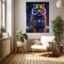 Cyber Tiger in Neonlicht