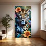 Leopard mit Blüten