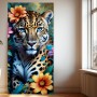 Leopard mit Blüten