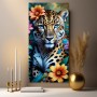 Leopard mit Blüten