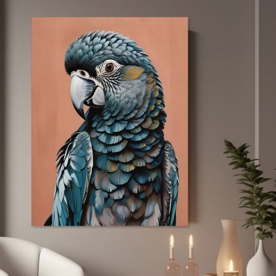 Blauer Papagei Porträt