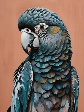 Blauer Papagei Porträt Blauer Papagei Porträt