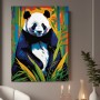 Panda im bunten Bambus