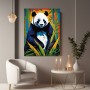 Panda im bunten Bambus
