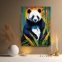 Panda im bunten Bambus