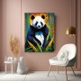 Panda im bunten Bambus