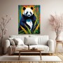 Panda im bunten Bambus