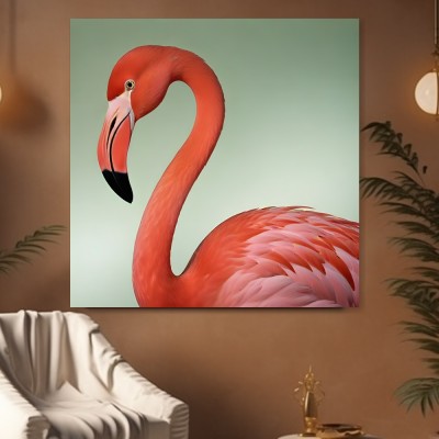 Eleganter Flamingo in Korallrot