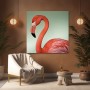 Eleganter Flamingo in Korallrot