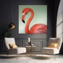 Eleganter Flamingo in Korallrot