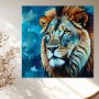 Majestätischer Löwe in Aquarell