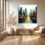 Moderne Skyline im Abendlicht