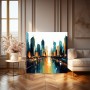 Moderne Skyline im Abendlicht