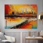 Abstrakte Skyline in warmen Farben