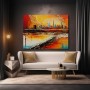 Abstrakte Skyline in warmen Farben